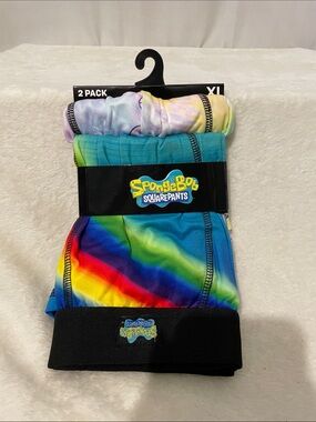 SpongeBob SquarePants Rainbow Tie-Dye Boxer Briefs 2-Pack